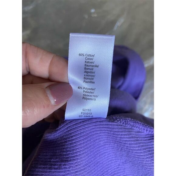 Roaman's Women's Plus 3XL Purple Sequin-Trimmed Cardigan Sweater 1973 - Picture 8 of 8